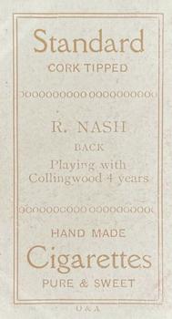 1907-08 Sniders and Abrahams Australian Footballers - Victorian League Players Series D #NNO Robert Nash Back